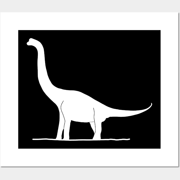 Sauropod - White Wall Art by Design Fern